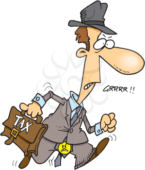 Royalty Free Clipart Image of a Tax Man