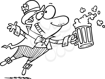 Royalty Free Clipart Image of a
Irish Man With a Mug of Green Beer