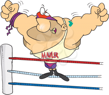 Royalty Free Clipart Image of a Wrestler