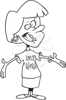 Royalty Free Clipart Image of a No. 1 Mom