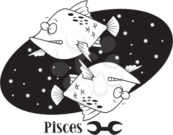 Royalty Free Clipart Image of Pisces