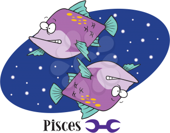 Royalty Free Clipart Image of Pisces