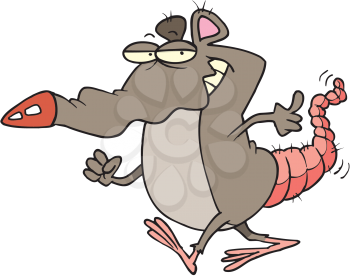 Royalty Free Clipart Image of a Rat