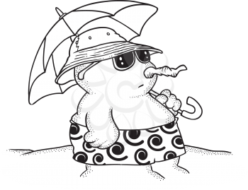 Royalty Free Clipart Image of a Sandman