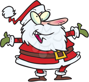 Royalty Free Clipart Image of Santa