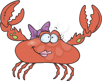 Royalty Free Clipart Image of a Girl Crab