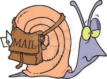 Royalty Free Clipart Image of Snail Mail
