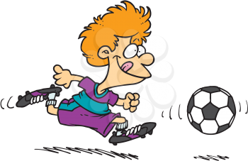 Royalty Free Clipart Image of a Soccer Player