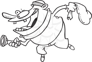 Royalty Free Clipart Image of a Burglar