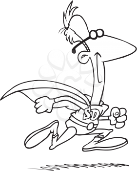 Royalty Free Clipart Image of a Superhero