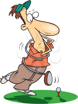 Royalty Free Clipart Image of a Golfer