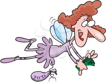 Royalty Free Clipart Image of a Tooth Fairy