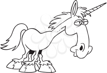 Royalty Free Clipart Image of a Unicorn