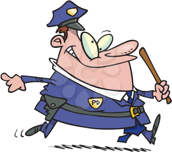 Royalty Free Clipart Image of a Police Officer