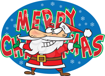 Royalty Free Clipart Image of a Merry Christmas Greeting