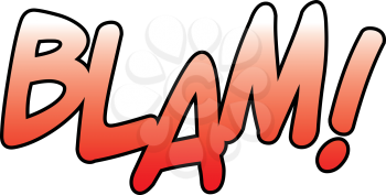 Royalty Free Clipart Image of the Word Blam