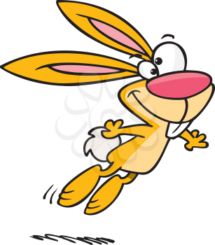 Royalty Free Clipart Image of a Jumping Rabbit