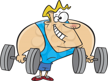 Royalty Free Clipart Image of a Weightlifter