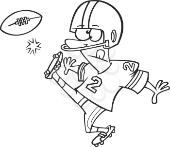 Royalty Free Clipart Image of a Football Player