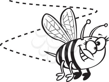 Royalty Free Clipart Image of a Bumblebee