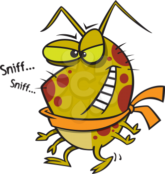 Royalty Free Clipart Image of a Cold Bug