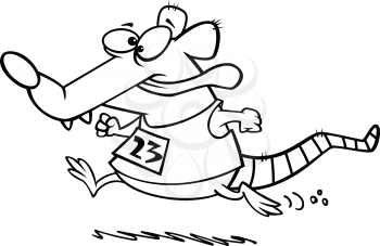 Royalty Free Clipart Image of a Rat in a Race 