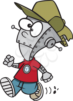 Royalty Free Clipart Image of a Robot Kid