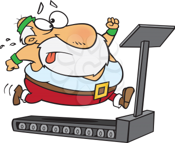 Royalty Free Clipart Image of a Man Exercising