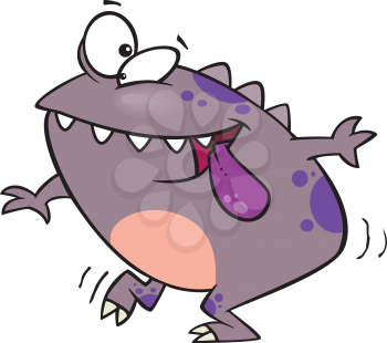 Royalty Free Clipart Image of a Dancing Monster