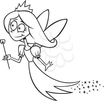 Royalty Free Clipart Image of a Tooth Fairy