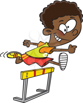 Royalty Free Clipart Image of a Hurdler