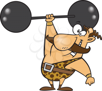 Royalty Free Clipart Image of a Strong Man