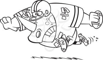 Royalty Free Clipart Image of a Rhino Playing Football