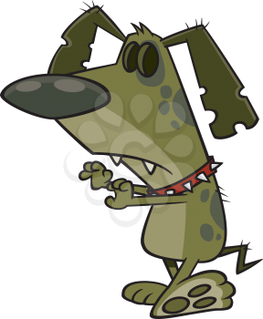 Royalty Free Clipart Image of a Zombie Dog