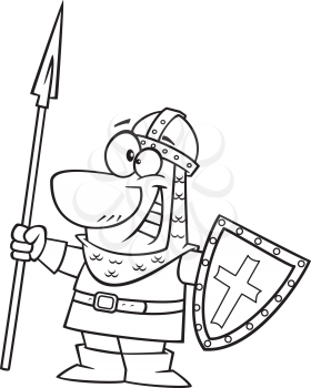 Royalty Free Clipart Image of a Castle Guard