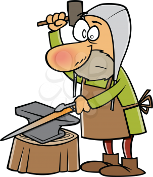 Royalty-free clipart image of an armorer