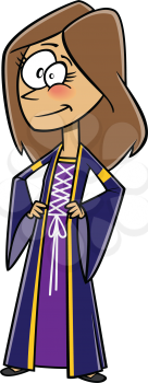 Royalty-free clipart image of a renaissance lady