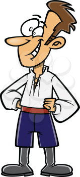 Royalty-free clipart image of a renaissance man