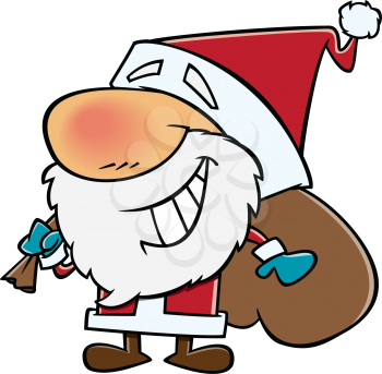 Royalty-Free Clipart Image of a smiling Santa
