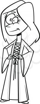 Royalty-free clipart image of a renaissance lady