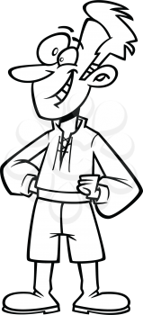 Royalty-free clipart image of a renaissance man