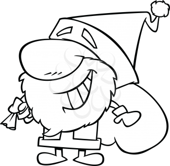 Royalty-Free Clipart Image of a smiling Santa