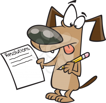 Royalty-free clipart image for New Year resolutions