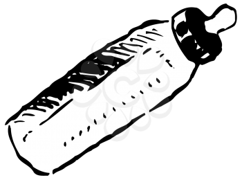 Royalty Free Clipart Image of a Baby Bottle