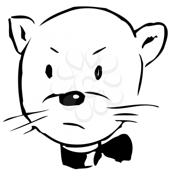 Royalty Free Clipart Image of a Cat Face