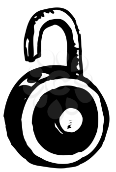 Royalty Free Clipart Image of a Combination Lock