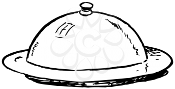 Royalty Free Clipart Image of a Covered Dish