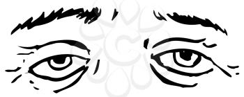 Royalty Free Clipart Image of Old Eyes