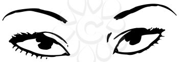 Royalty Free Clipart Image of Women's Eyes