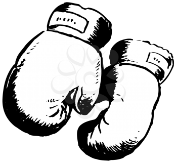 Royalty Free Clipart Image of Boxing Gloves